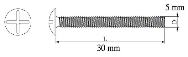 Boulon de charpente 5x30 vrac - Diall - Brico Dépôt