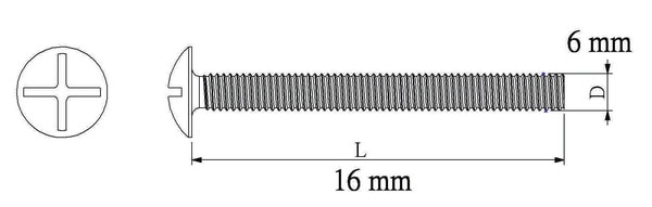 Boulon de charpente 6x16 vrac - Diall - Brico Dépôt