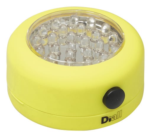 Torche ronde plastique LED 60 lm jaune - Diall - Brico Dépôt