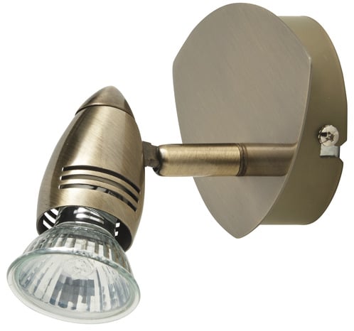 Spot 1 lumière antic brass gu10 (aspis 16c-1a) - Colours - Brico Dépôt