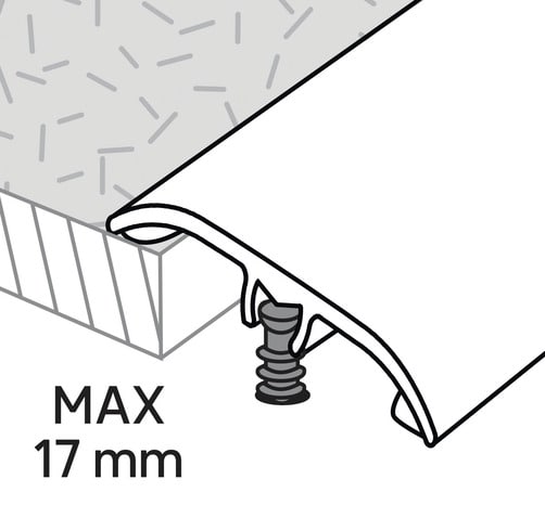 Barre de seuil "Dunwich" aluminium imitation bois (160) - 37 x 930 mm - GoodHome - Brico Dépôt