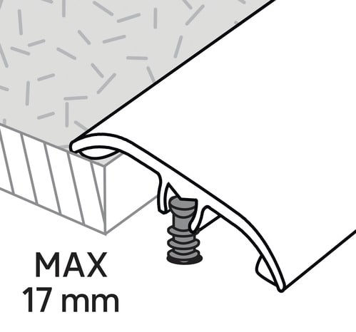 Barre de seuil "Gladstone" aluminium imitation chêne  - 37 x 930 mm - GoodHome - Brico Dépôt