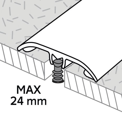 Barre de seuil en aluminium "Ledbury" décor imitation chêne  - L. 93 x l. 3,7 cm x Ép. 1,2 mm - GoodHome - Brico Dépôt