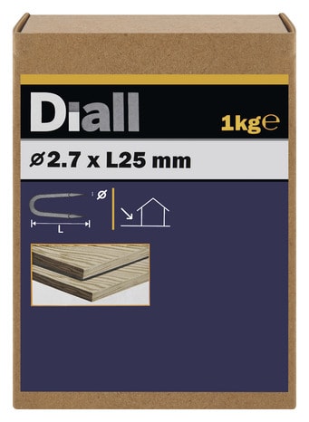 Crampillons 2,7 x 25 mm - 1 kg - Diall - Brico Dépôt