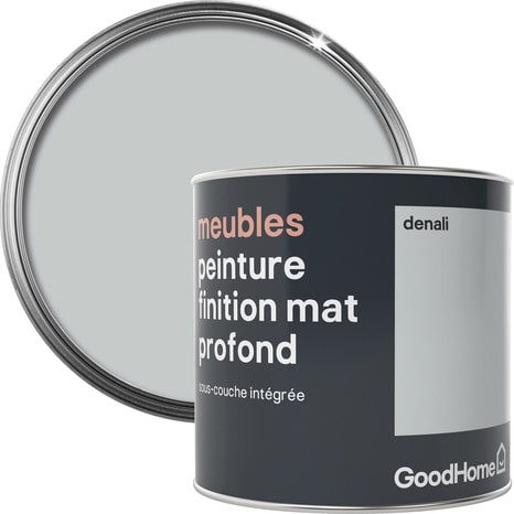 Peinture de rénovation meubles aspect mat profond gris Denali 0,5 l - GoodHome - Brico Dépôt