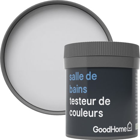 Testeur peinture salle de bains acrylique satin blanc Whistler 50 ml - GoodHome - Brico Dépôt