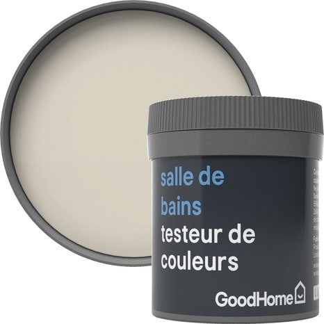 Testeur peinture salle de bains acrylique satin beige Cancún 50 ml - GoodHome - Brico Dépôt