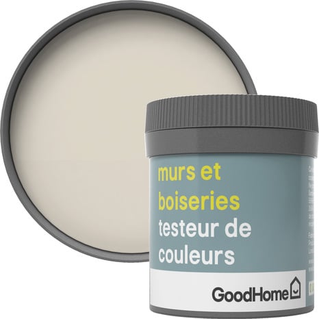 Testeur Peinture murs et boiseries intérieure acrylique Satin Blanc Alberta 50 ml - GoodHome - Brico Dépôt