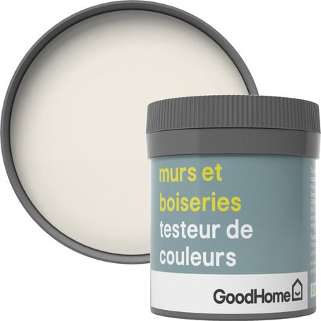 Testeur Peinture murs et boiseries intérieure acrylique Satin Blanc Ottawa 50 ml - GoodHome - Brico Dépôt