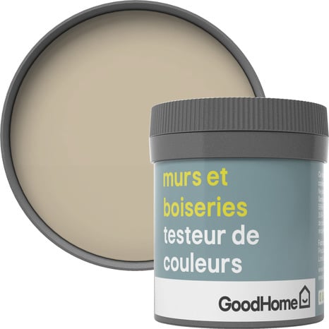 Testeur Peinture murs et boiseries intérieure acrylique Satin Beige Cancún 50 ml - GoodHome - Brico Dépôt