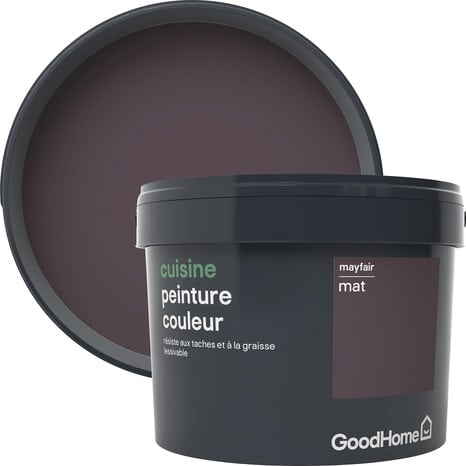 Peinture cuisine acrylique mat rouge Mayfair 2,5 l - GoodHome - Brico Dépôt