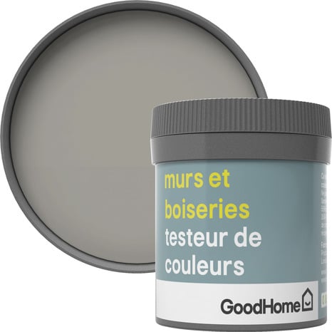 Testeur Peinture murs et boiseries intérieure acrylique Satin Gris Brooklyn 50 ml - GoodHome - Brico Dépôt