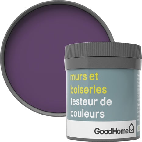 Testeur Peinture murs et boiseries intérieure acrylique Satin Violet Shizuoka 50 ml - GoodHome - Brico Dépôt