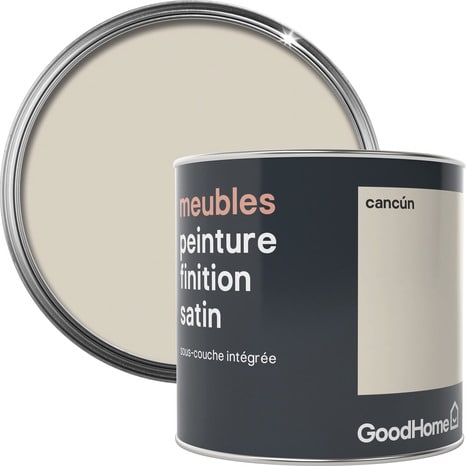 Peinture de rénovation meubles acrylique satin beige Cancún 0,5 L - GoodHome - Brico Dépôt