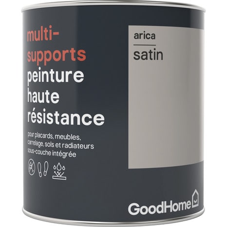 Peinture haute résistance multi-supports acrylique satin beige Arica 0,75 L - GoodHome - Brico Dépôt