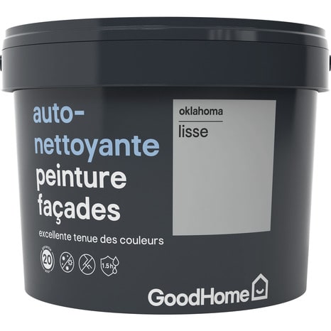 Peinture façade autonettoyante Premium Oklahoma 10 L - GoodHome - Brico Dépôt