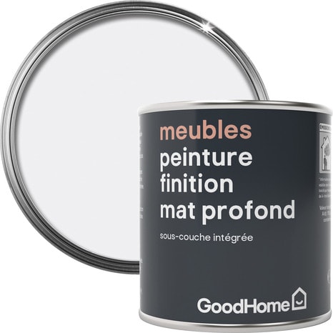 Peinture de rénovation meubles acrylique mat profond blanc North Pole 125 ml - GoodHome - Brico Dépôt