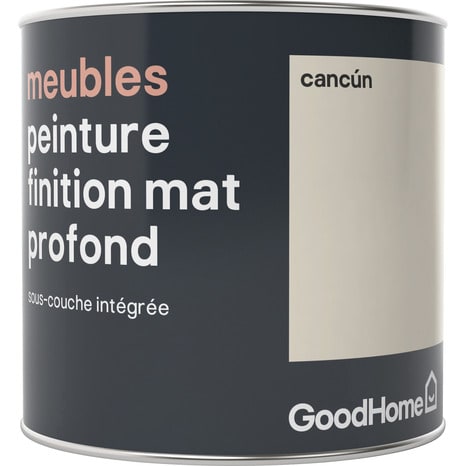 Peinture de rénovation meubles acrylique mat profond beige Cancún 0,5 L - GoodHome - Brico Dépôt