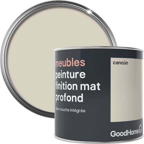 Peinture de rénovation meubles acrylique mat profond beige Cancún 0,5 L - GoodHome - Brico Dépôt