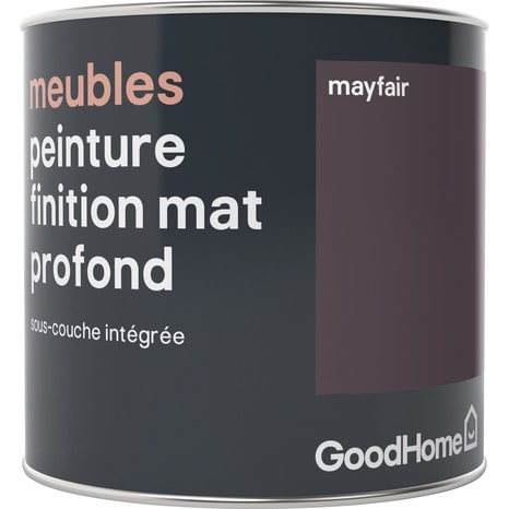 Peinture de rénovation meubles acrylique mat profond violet Mayfair 0,5 L - GoodHome - Brico Dépôt