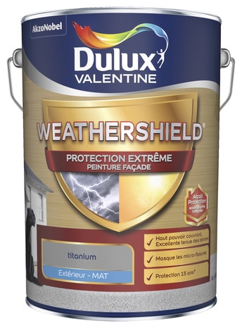 Peinture façades protection supérieure Titanium 5L - Dulux Valentine - Brico Dépôt