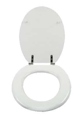 SADALAK Abattant de WC carré à fermeture amortie avec fermeture amortie et  charnières réglables Blanc : : Bricolage