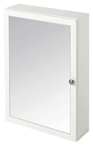 Armoire de salle de bain avec miroir "Perma" - blanc - L.50 x H.70 x P.15 cm - GoodHome - Brico Dépôt