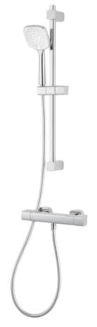 Kit barre de douche thermostatique "Teesta" - 3 jets - GoodHome - Brico Dépôt