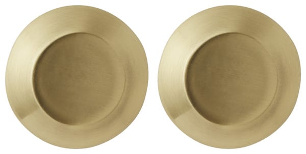 Lot de 2 poignées effet laiton doré "Nutmeg" L 3,2 cm - GoodHome - Brico Dépôt