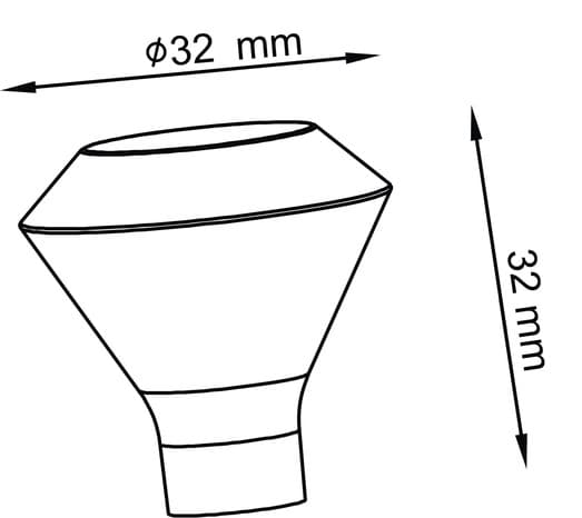 Lot de 2 poignées effet laiton doré "Nutmeg" L 3,2 cm - GoodHome - Brico Dépôt