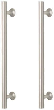 Lot de 2 poignées effet nickel argent brossé "Sumac" L 24,2 cm - GoodHome - Brico Dépôt