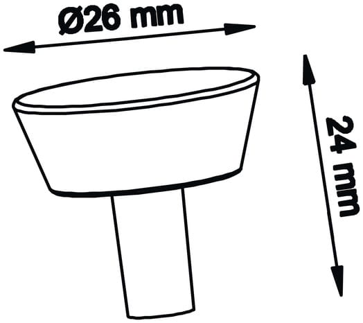 Lot de 2 poignées boutons effet cuivre "Gomasio" L 2,6 cm - GoodHome - Brico Dépôt