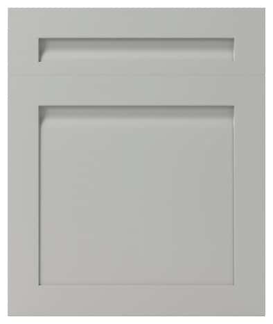 Façade 1 porte + 1 tiroir "Garcinia" gris ciment l.59,7 x h.71,5 cm - GoodHome - Brico Dépôt