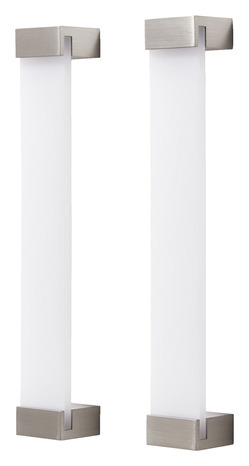 Lot de 2 poignées Blanc "Mulco"  L. 20.7 cm - GoodHome - Brico Dépôt