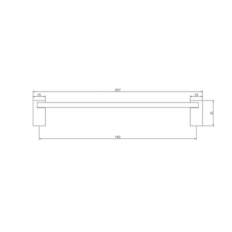 Lot de 2 poignées Blanc "Mulco"  L. 20.7 cm - GoodHome - Brico Dépôt