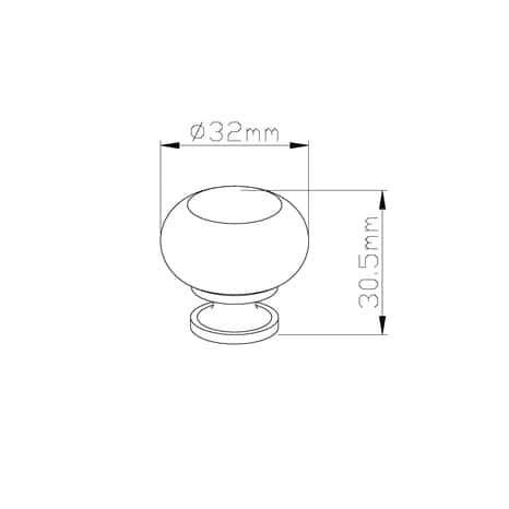 Lot de 2 boutons effet nickel brossé chervil L 3,2 cm - GoodHome - Brico Dépôt