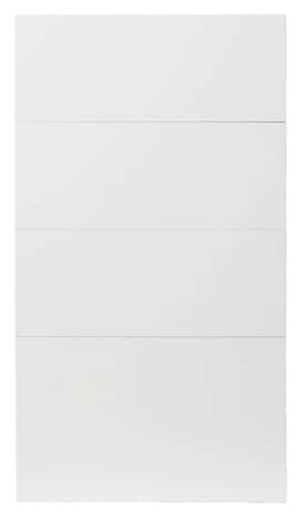 Façade 3 tiroirs + 1 casserolier 40cm "Dorice" blanc brillant - L. 39.7 x H. 71.5cm - GoodHome - Brico Dépôt