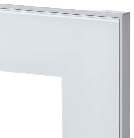 Façade 1 porte vitrée sur-hotte 60cm "Jarod" blanc givré - L. 59.7 x H. 35.6cm - GoodHome - Brico Dépôt