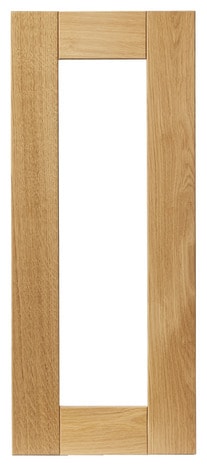 Façade 1 porte vitrée "Verbena" chêne - l.29,7 x h.71,5 cm - GoodHome - Brico Dépôt