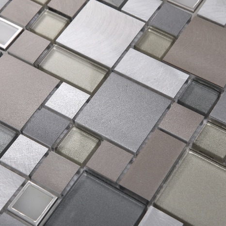 Mosaïque "Tourino" mix gris - l. 30 x L. 30 cm - GoodHome - Brico Dépôt