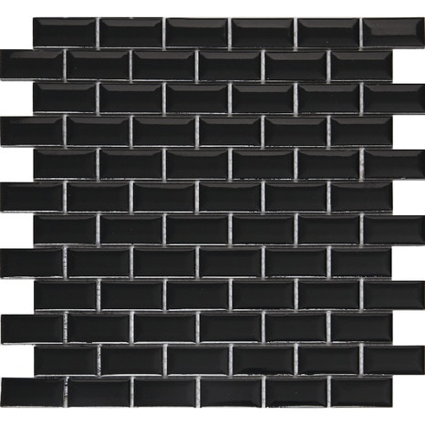 Mosaïque "Trentie" noir - l. 30 x L. 30 cm - GoodHome - Brico Dépôt