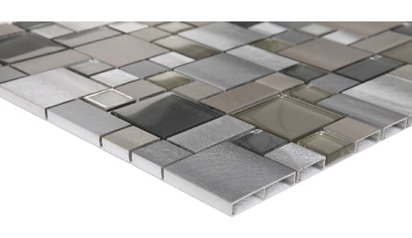 Mosaïque "Tourino" mix gris - l. 30 x L. 30 cm - GoodHome - Brico Dépôt