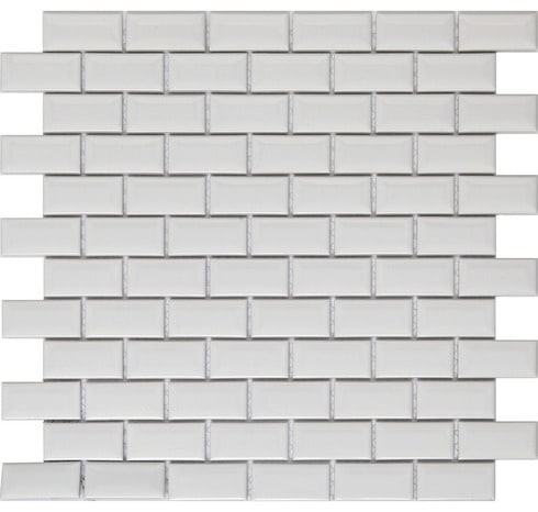 Mosaïque "Trentie" blanc - l. 30 x L. 30 cm - GoodHome - Brico Dépôt