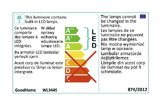 Applique murale argent LED intégrée "Wuzit" H.10 cm x L.16,5 cm - GoodHome - Brico Dépôt