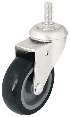 Roulette pivotante TPR gris - Ø 7,5 cm - 60 kg - Brico Dépôt