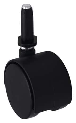 Roulette jumelée pivotante PP noir - Ø 5 cm - 40 kg - Brico Dépôt