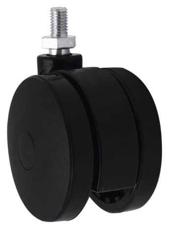 Roulette jumelée pivotante nylon noir - Ø 7,5 cm - 50 kg - Brico Dépôt