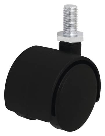 Roulette jumelée pivotante nylon noir - Ø 3,5 cm - 18 kg - Brico Dépôt