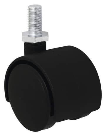 Roulette jumelée pivotante nylon noir - Ø 3,5 cm - 18 kg - Brico Dépôt