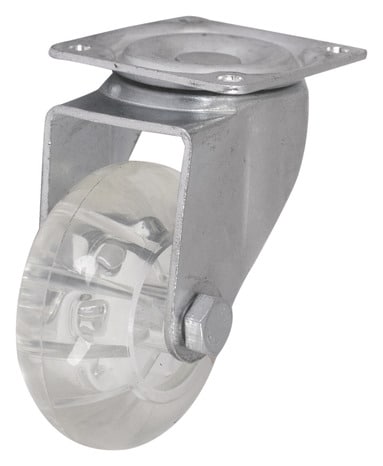 Roulette pivotante PU transparent - Ø 5 cm - 20 kg - Brico Dépôt